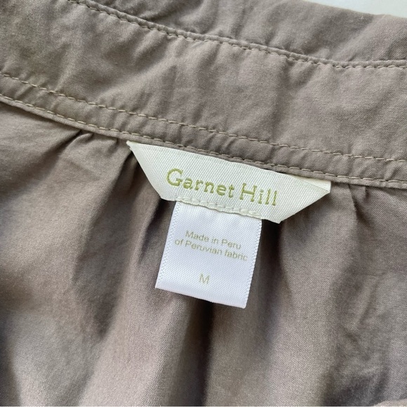 Garnet Hill Women's Brown Gray Oversized Long Sleeve Tunic Popover Size Medium - Picture 4 of 7